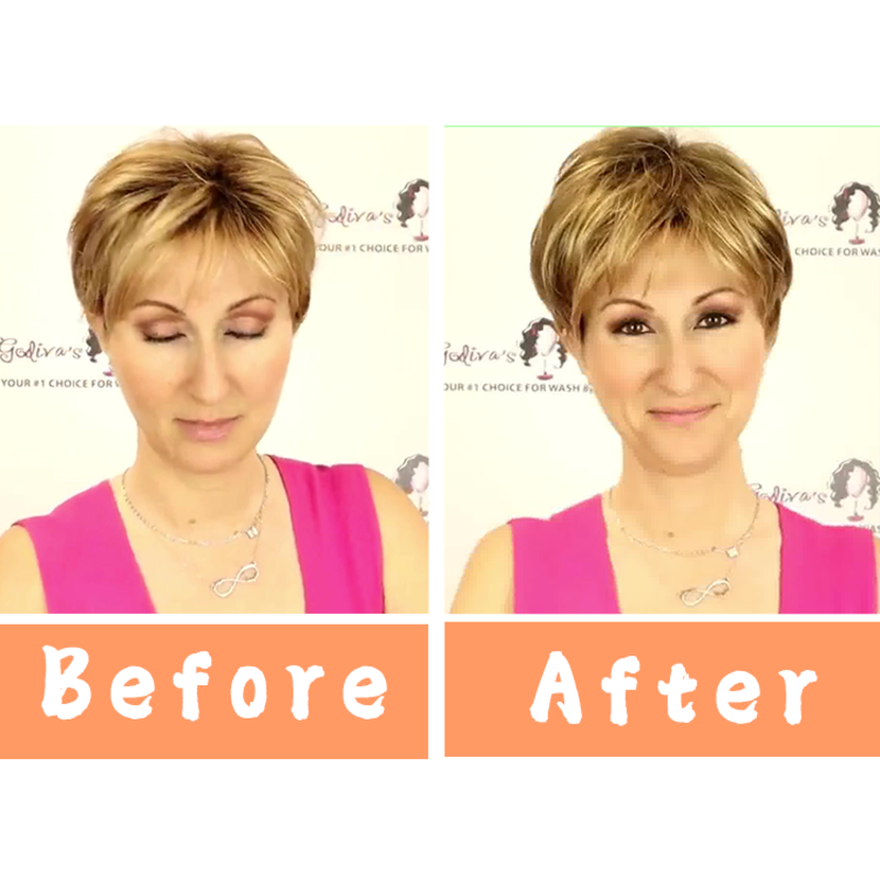 【Buy 2 Get 1 Free 】Natural Straight Hair Topper New Design Slightly Wavy