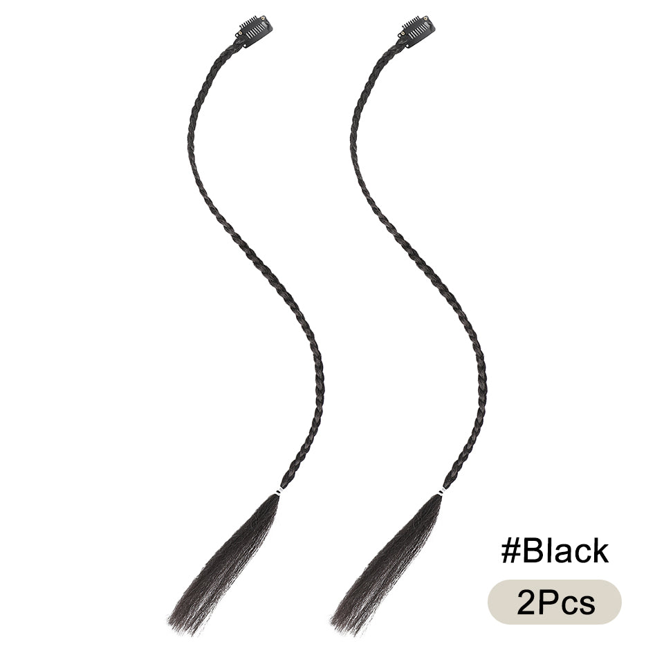 Long Yaki Straight Ponytail Extensions Braids With Clip Ponytail for Women 2 PCS