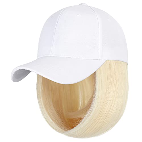 Ins Hot Baseball Cap with 14'' Hair Extensions Adjustable Wig