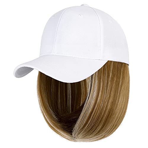 Ins Hot Baseball Cap with 14'' Hair Extensions Adjustable Wig