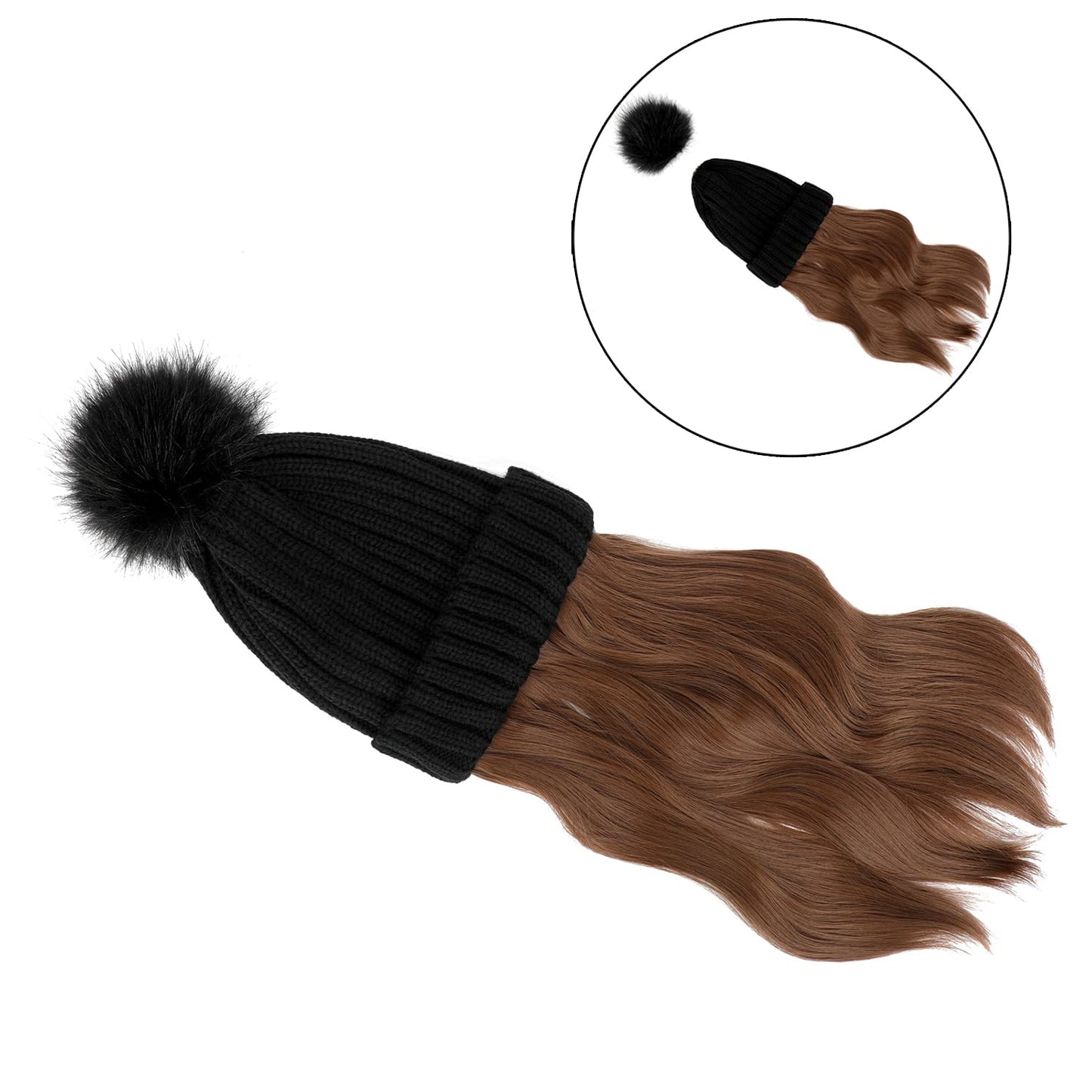 Ins Hot Women Beanie Hat with Hair