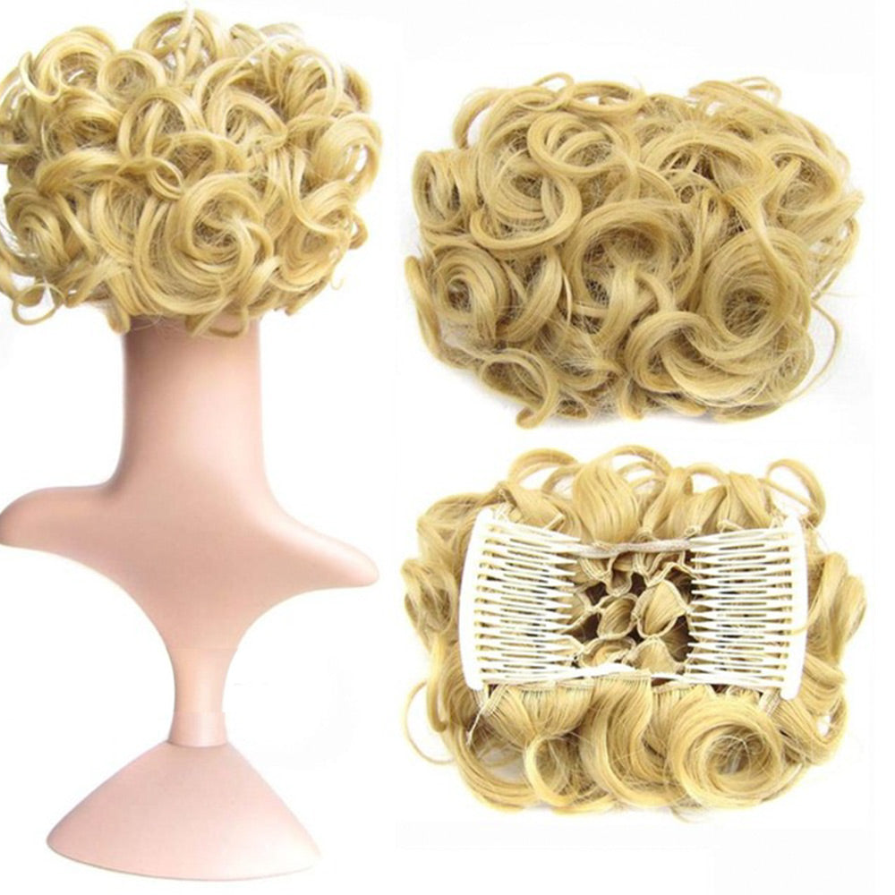 Short Messy Curly Dish Hair Bun Extension【Buy 2 for free shipping】