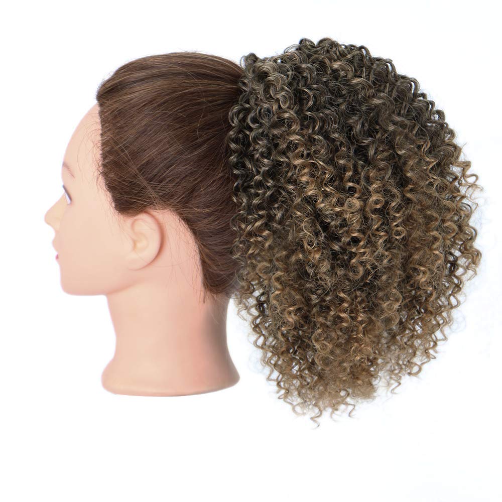 Short Afro Curly Ponytail Hair Piece