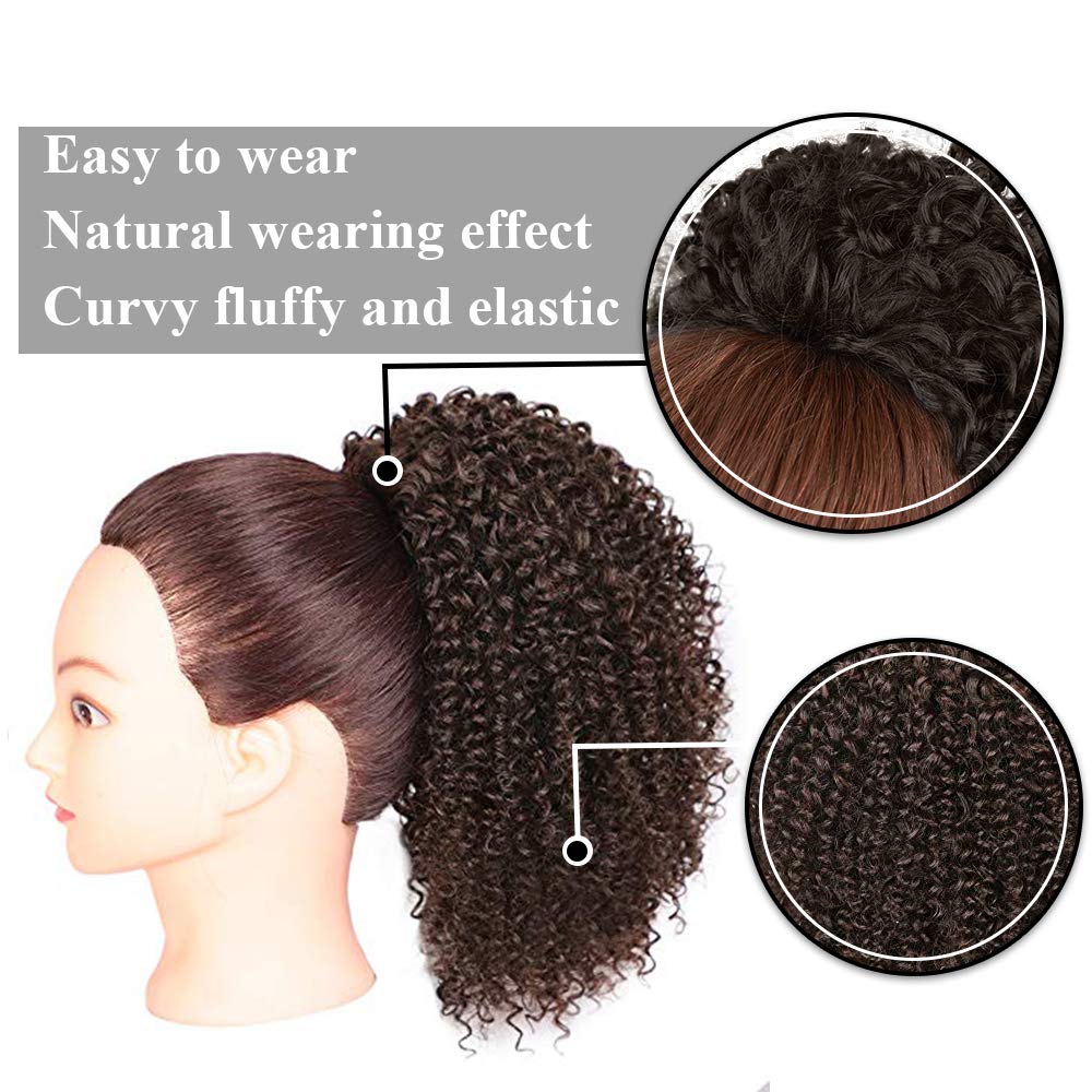 Short Afro Curly Ponytail Hair Piece