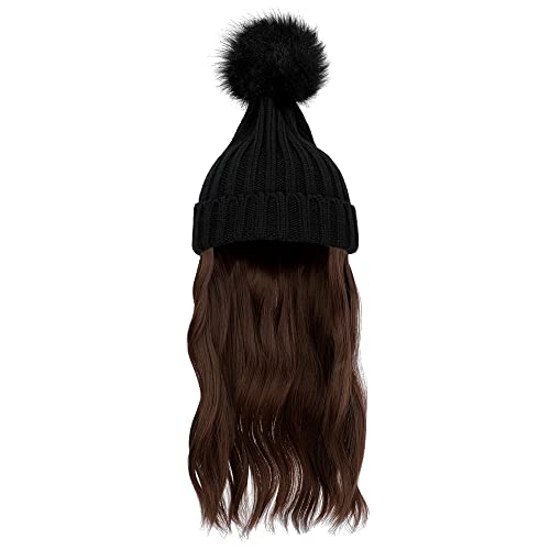 Ins Hot Women Beanie Hat with Hair