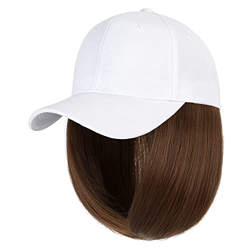 Ins Hot Baseball Cap with 14'' Hair Extensions Adjustable Wig