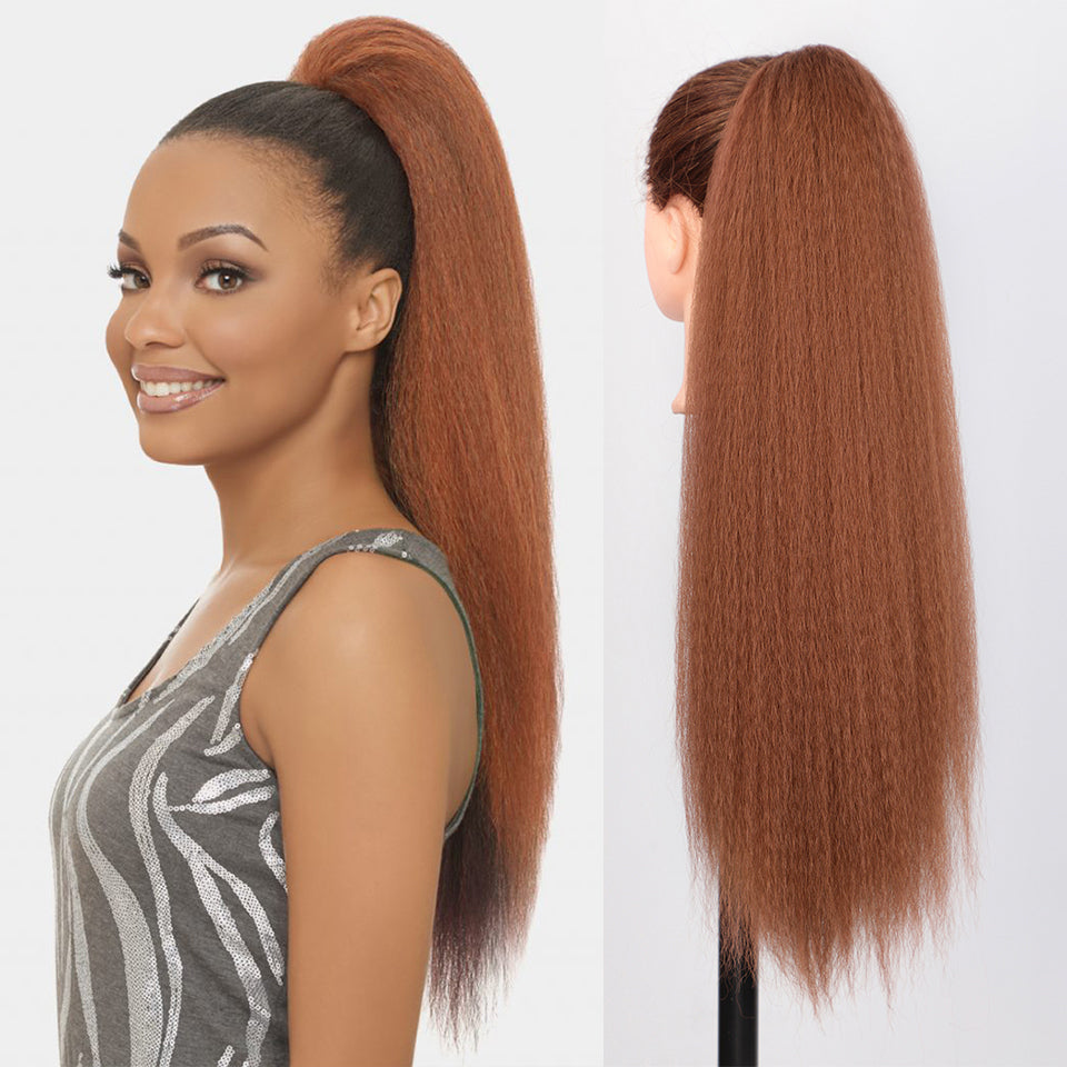 Top Extensions Long Straight Yaki Ponytail